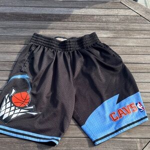 NBA Hardwood Classics Cavs Black and Blue Athletic Shorts  size M, used